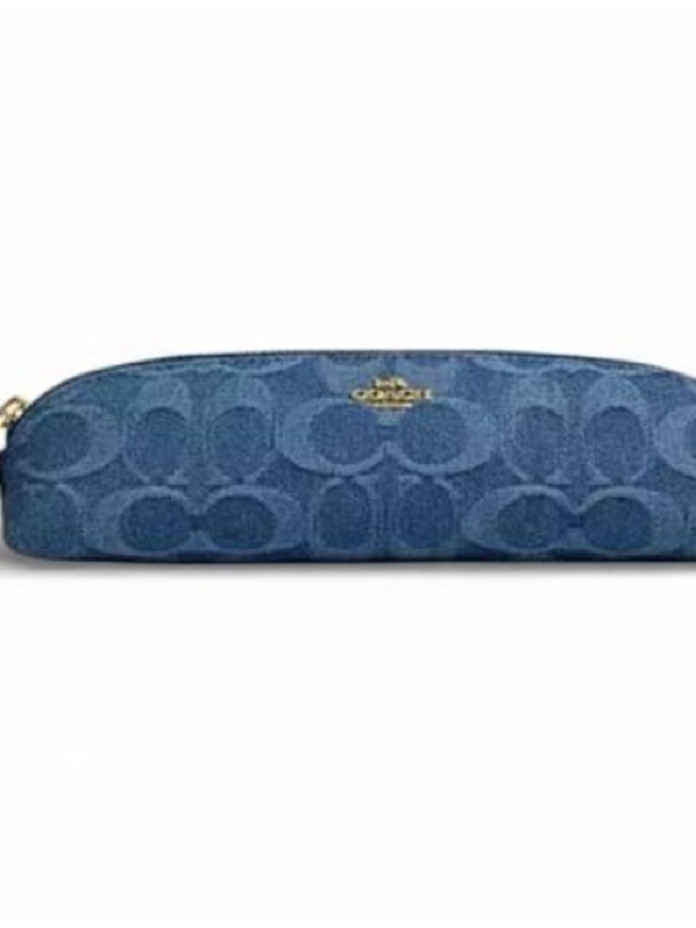 NWOT Coach Denim Pencil Pouch